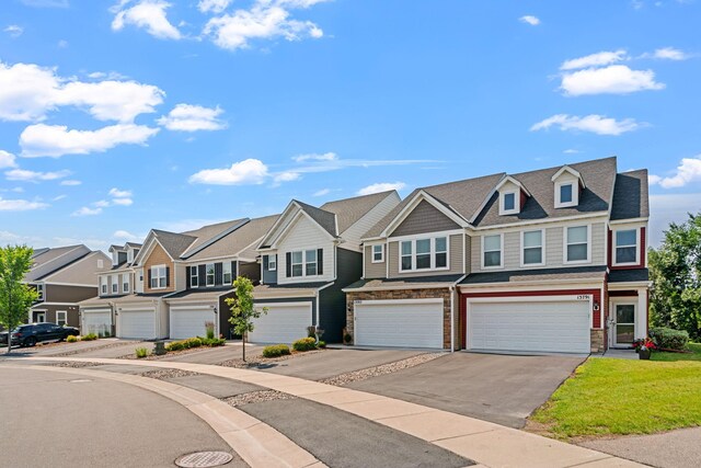 view of property with a garage