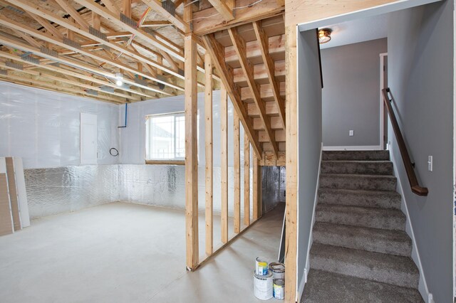 interior space featuring concrete flooring