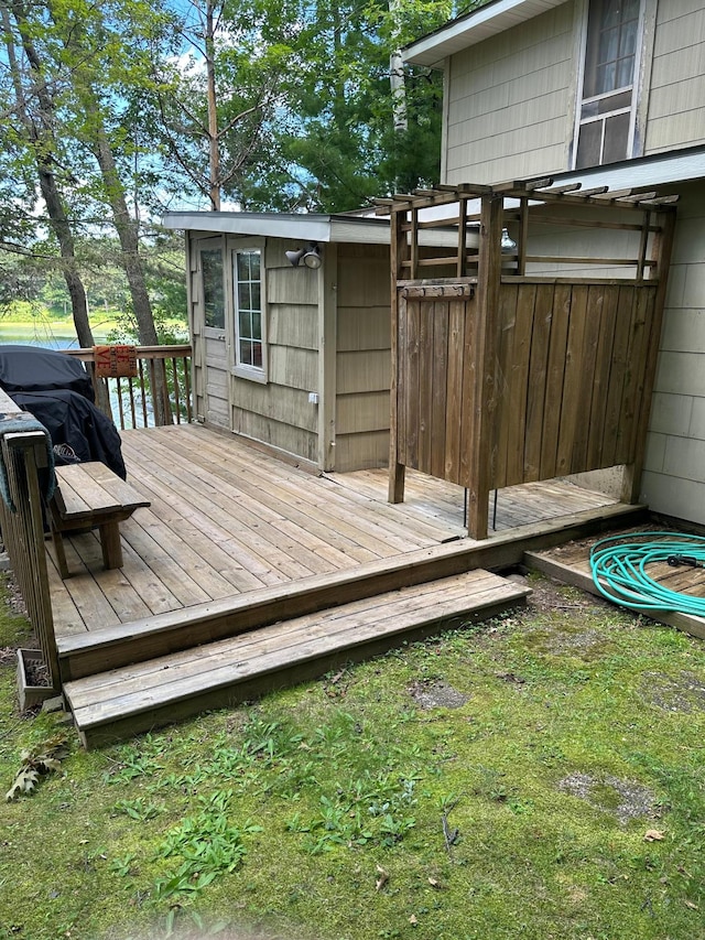 view of wooden terrace