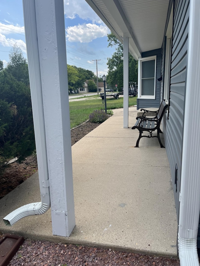 view of patio with covered porch