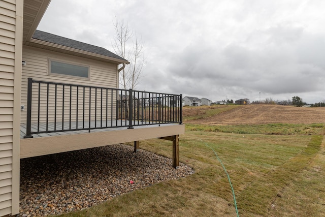 view of yard featuring a deck