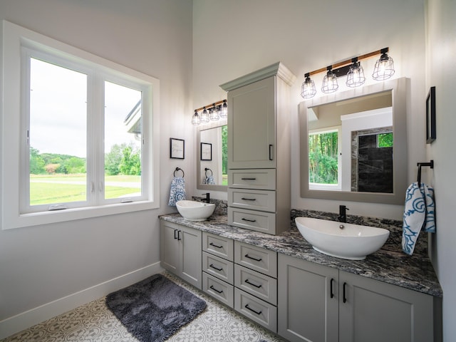 bathroom featuring vanity and plenty of natural light