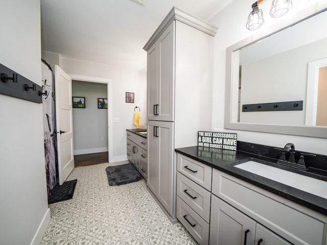 bathroom featuring vanity