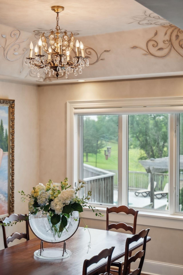 view of dining space