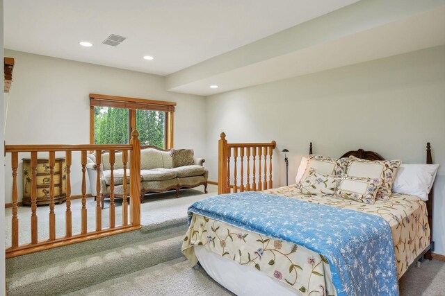 bedroom with carpet floors