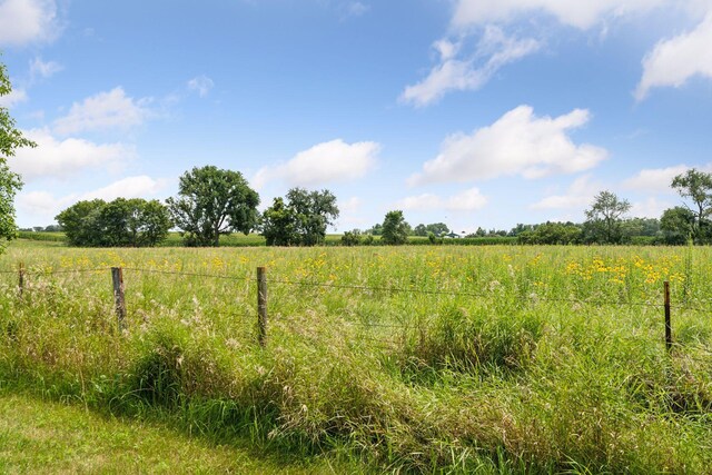 view of yard featuring a rural view