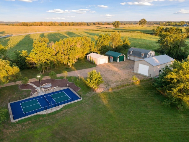 drone / aerial view featuring a rural view