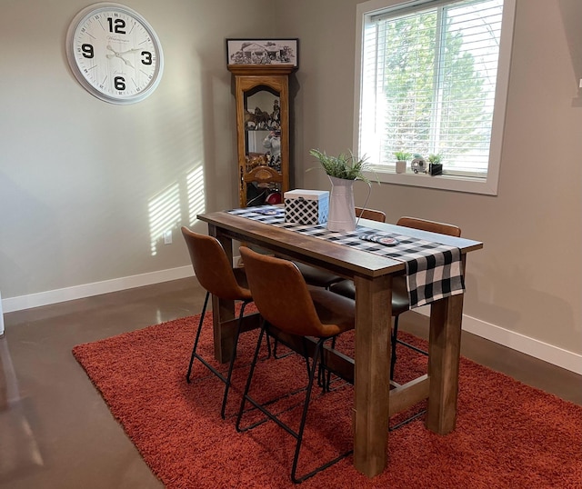 view of dining room