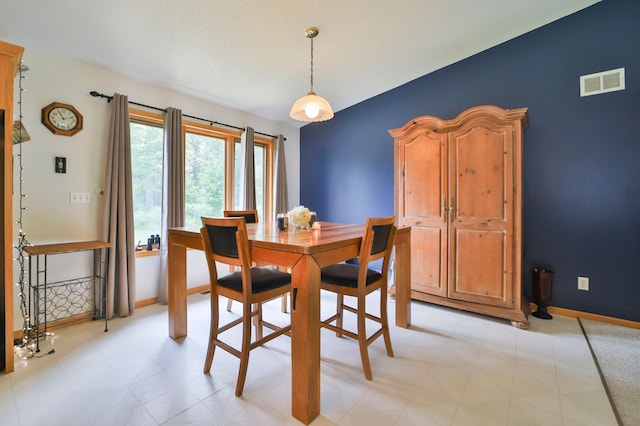 view of dining area