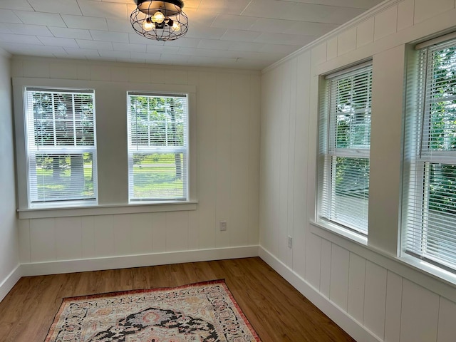 empty room featuring hardwood / wood-style flooring and a healthy amount of sunlight