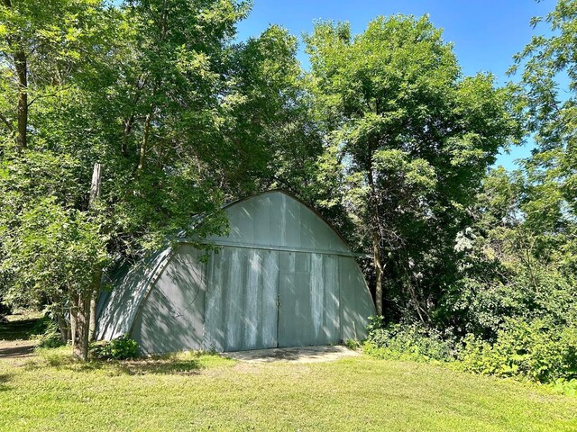 view of shed