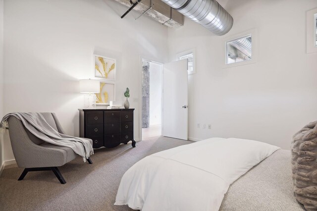 bedroom featuring carpet flooring