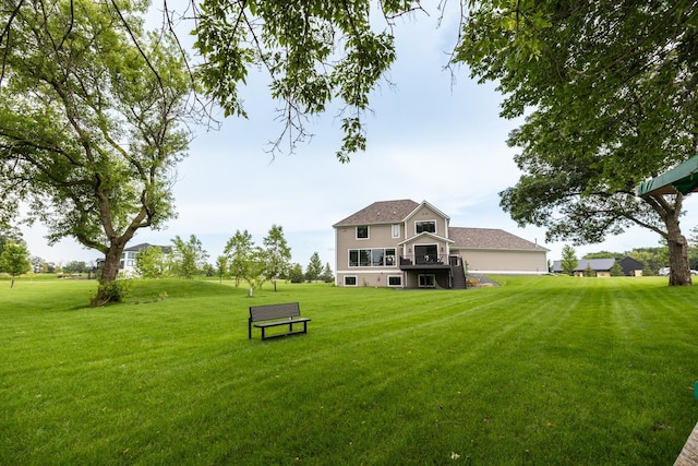 exterior space with a yard