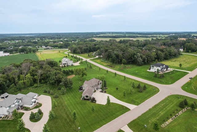 aerial view featuring a rural view