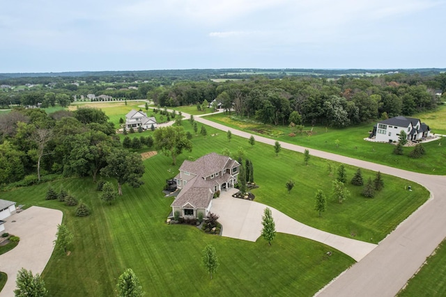 bird's eye view featuring a rural view