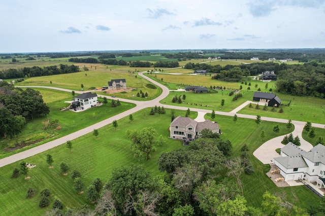 bird's eye view with a rural view