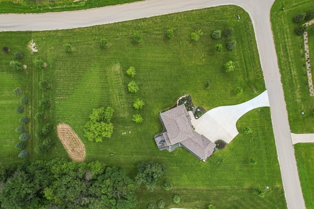 aerial view featuring a rural view