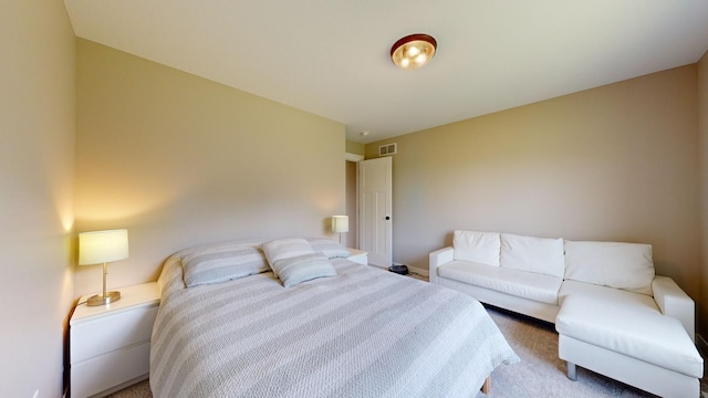 bedroom with carpet floors