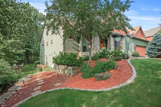 exterior space featuring a garage