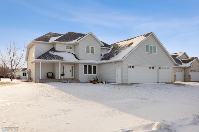 view of property featuring a garage