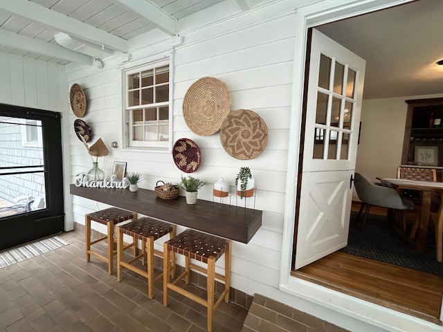 1324 Ridgeview Dr, Montevideo, MN 56265 - interior space featuring beam ceiling
