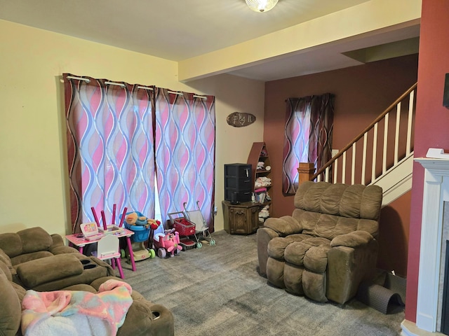 view of carpeted living room