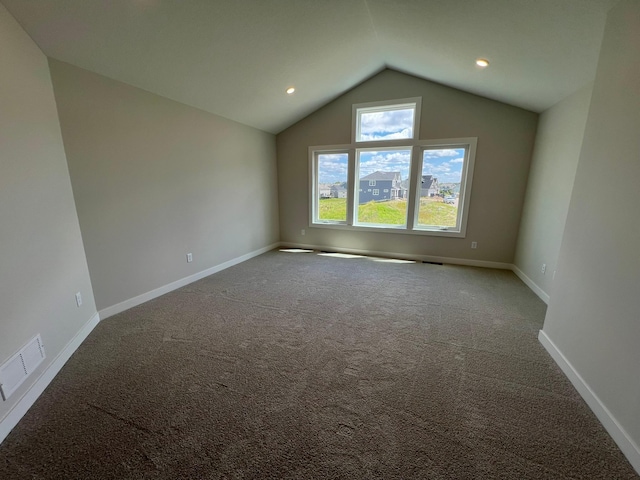 interior space with lofted ceiling