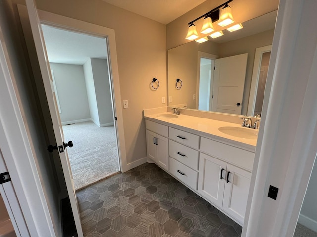 bathroom with vanity