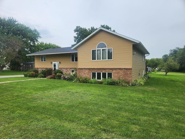 exterior space with a front yard