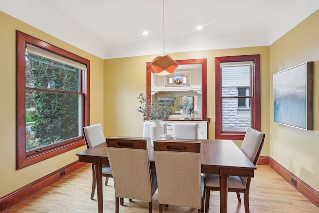 2410 Irving Ave S, Minneapolis, MN 55405 - dining room with baseboards, recessed lighting, and light wood-style flooring