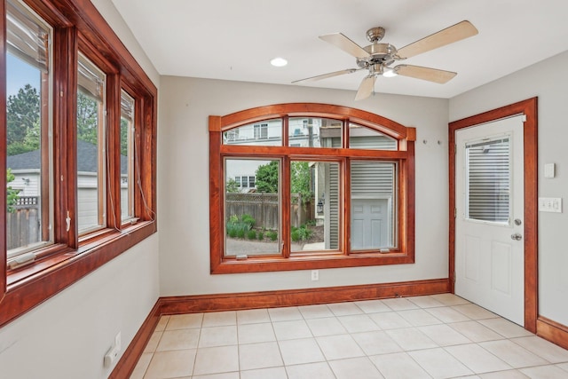 2410 Irving Ave S, Minneapolis, MN 55405 - foyer with plenty of natural light, baseboards, a ceiling fan, and recessed lighting