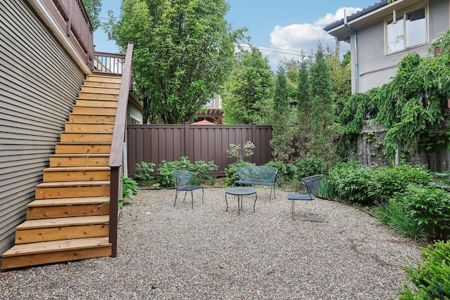 2410 Irving Ave S, Minneapolis, MN 55405 - fenced backyard with stairway