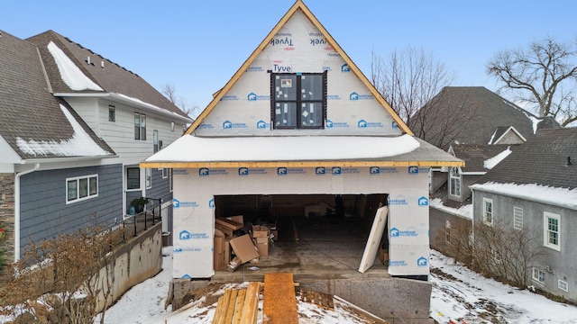 property under construction with a garage