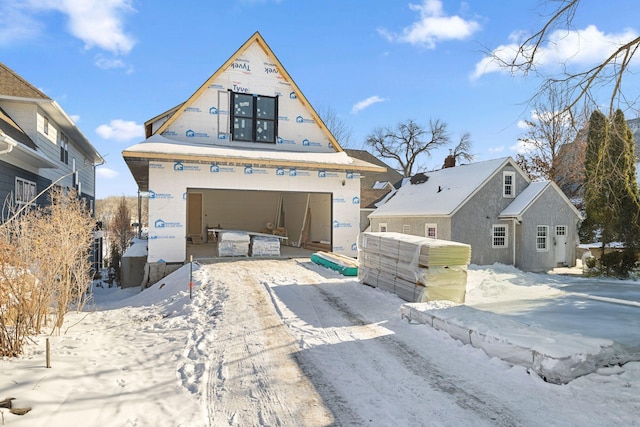 property in mid-construction featuring a garage