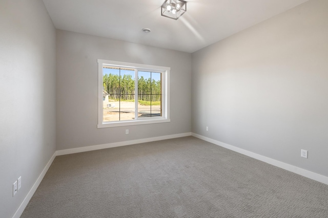 view of carpeted spare room