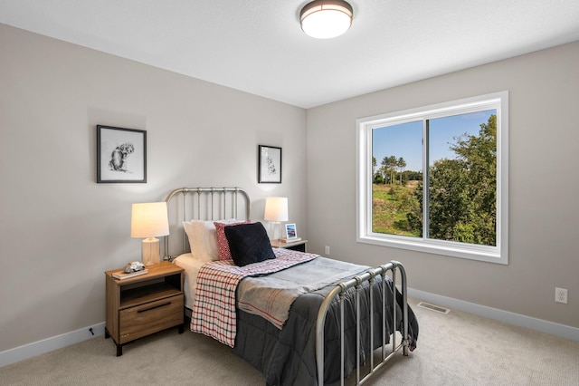 bedroom featuring carpet