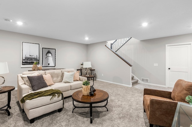 view of carpeted living room