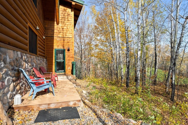 view of patio / terrace with a deck