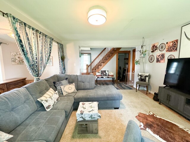 view of carpeted living room