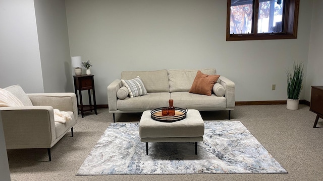 view of carpeted living room