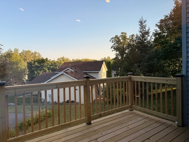 view of deck at dusk