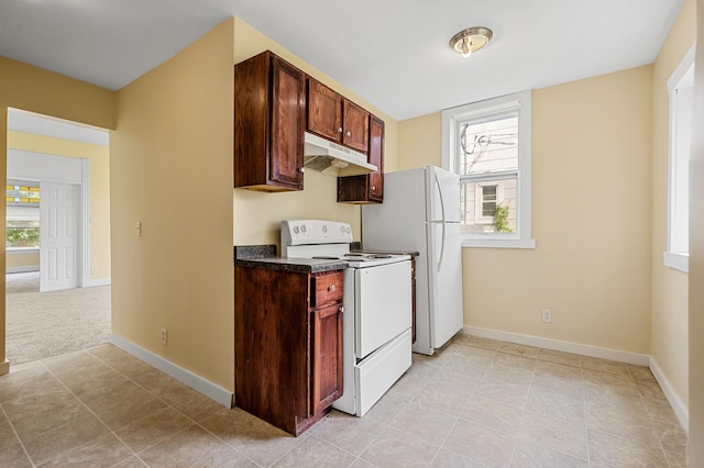 kitchen with white appliances