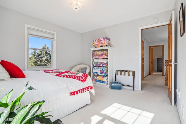 bedroom with carpet flooring