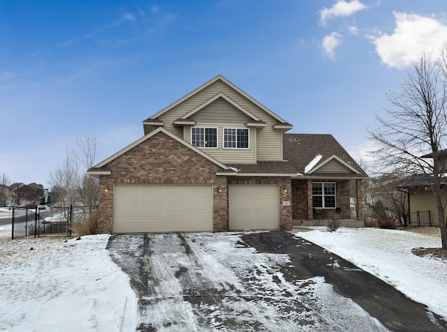 view of front facade featuring a garage