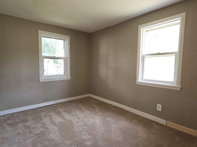 spare room featuring carpet flooring