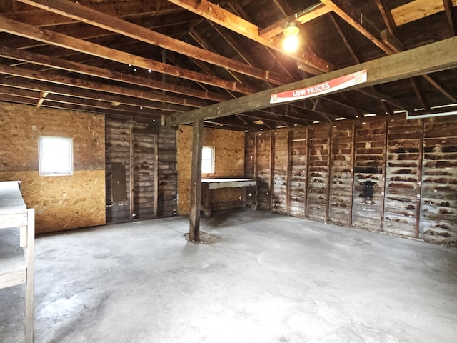 misc room featuring concrete floors