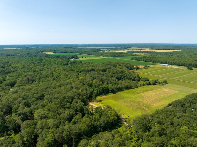 bird's eye view with a rural view