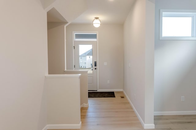 entryway featuring light hardwood / wood-style floors