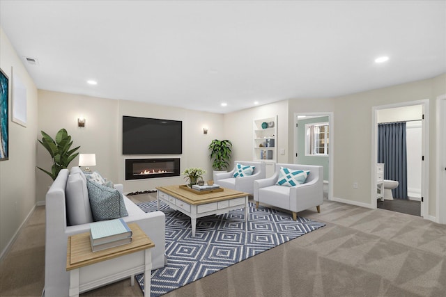 view of carpeted living room