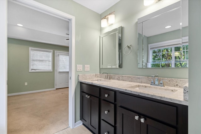 bathroom featuring vanity